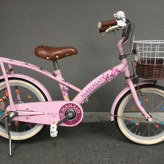 0円　16インチ子供用自転車ピンク色