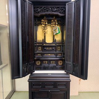 仏壇　黒檀　新品未使用　店舗展示品　彫刻　鳳凰　天王寺