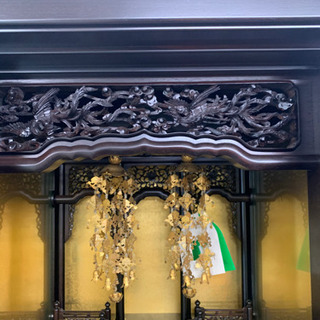 仏壇 黒檀 新品未使用 店舗展示品 彫刻 鳳凰 天王寺