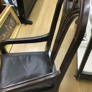 【長野県塩尻市のみ配送】【直接引取歓迎】　アンティークチェア　ハイバックチェア　中古品