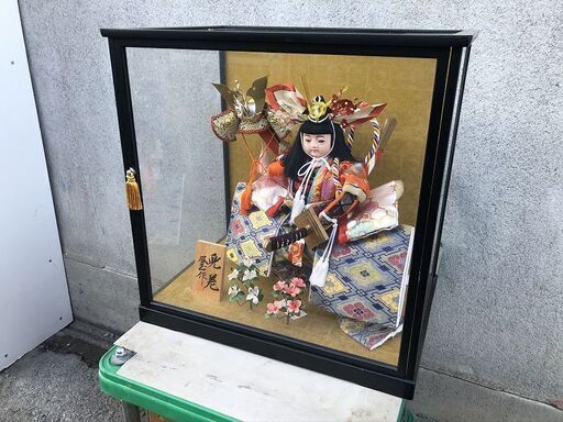 ★状態〇★ 五月人形 楽老 鳳玉作 ケース全長約49cm