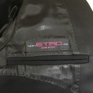 ETRO エトロ　テーラードジャケット　ブラック　／サイズ：48／美品