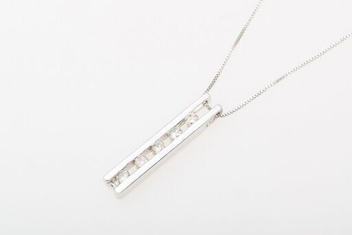 K18WG ダイヤモンド ネックレス 品番0-153