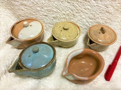 ★美品!!萩焼・玉露＆上級煎茶用の急須「宝瓶(ほうびん)」4点＋湯冷まし・煎茶道具★