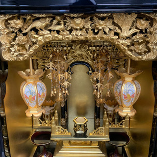 新品未使用 店舗展示品 仏壇 東本願寺 純本金箔 蒔絵 漆 | mgb