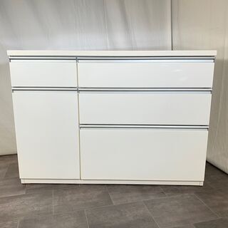キッチンカウンター ニトリ 白 レンジ台 収納棚 食器棚 中古品 | w2 ...