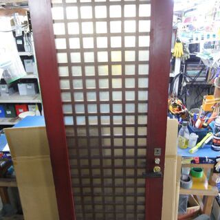 引き取りOK　中古　レトロ　木製　民家　建具　引き戸　扉　玄関　ドア　店舗　鍵付き　施錠　飲食店　起業　店舗改装などに♪