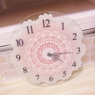 【お譲り先決定】ニトリ 壁掛け時計 ガラス製