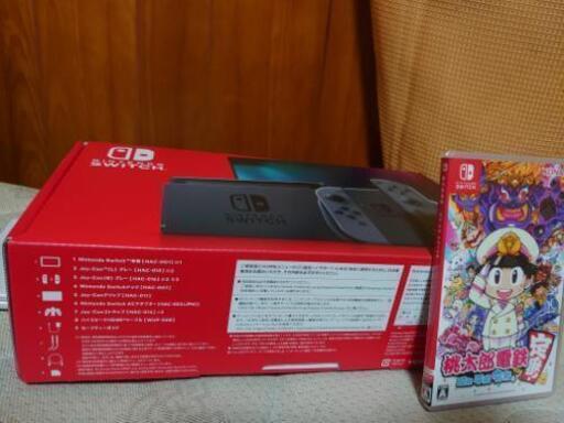 【直接取引】Nintendo Switch NINTENDO SWITCH  グレー\n桃鉄付 中古\n