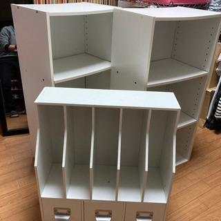 3段カラーボックス　ブック棚