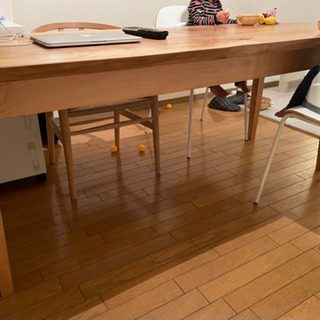 テーブルの脚　天然木　トチノキ　(天板なし)