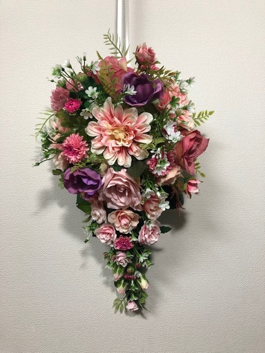 造花　壁掛けブーケタイプ