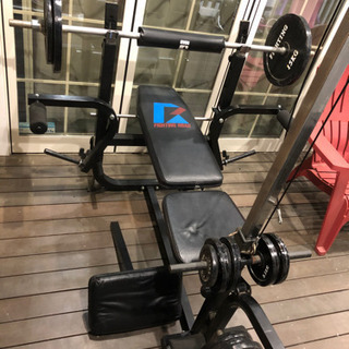 ベンチプレス　ファイティングロード　キングスセット　プレート＋シャフト　100kg