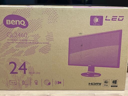 BenQ モニター ディスプレイ GL2460HM 24インチ/フルHD/TN/HDMI,VGA,DVI端子