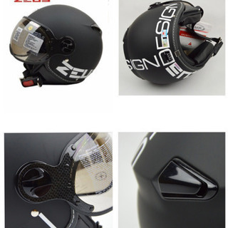 ゼウス ジェットヘルメット バイク 半帽 ハーフ パイロット フル ジェット オフロード シールド付き バイク用品 ZEUS-210c