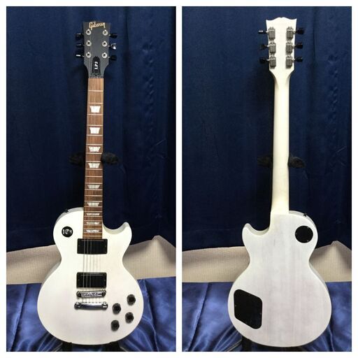 ジャンクGibson ギブソン USA レスポール LPJ  White Satin　2013年モデル ソフトケース付き 音出しOK　指板ハガレあり　【オンライン決済可能】