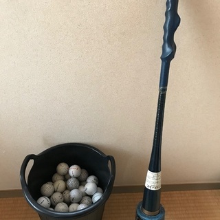 【500円】ゴルフ用スイング練習器&ゴルフボール77個