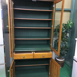 da0385　アンティーク調 食器棚　幅87㎝