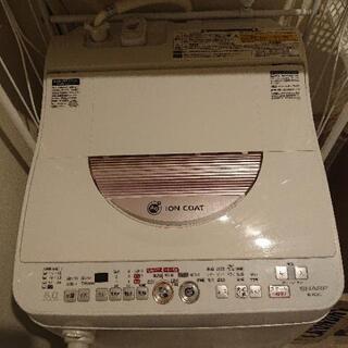 SHARP 洗濯機 ES-TG60L ランドリー棚付き