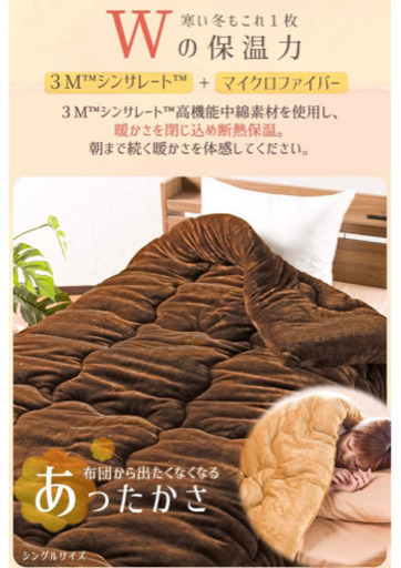 抗菌防臭あったかファイバー掛布団