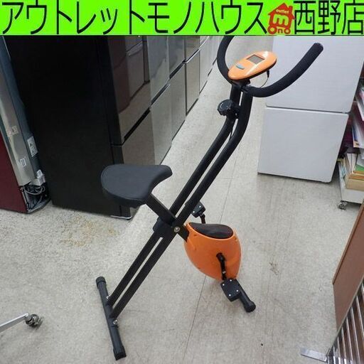 クロスバイク 折りたたみ コンパクト 乾電池式 エアロバイク 運動 筋トレ トレーニング 室内 札幌市西区