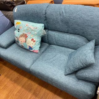 ニトリ 2人掛けソファ ブルー