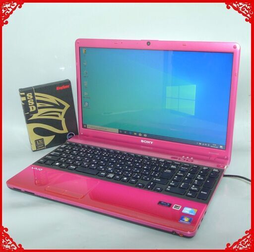 送料無料 新品SSD256G ノートパソコン 中古良品 15.5型 SONY VAIO VPCEB49FJ Core i5 4G BD-RE 無線 カメラ Bluetooth Win10 Office ピンク