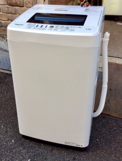 【RKGSE-441】特価！ハイセンス/Hisense/4.5kg洗濯機/HW-E4502/中古/2018年製/当社より近隣無料配達OK！
