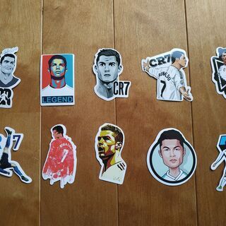 10枚！CR7 No.7 ロナウド選手 ファン限定版の記念ステッ...