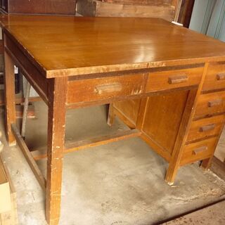 【昭和レトロ】木製の学習机◆勉強机◆作業机◆作業台