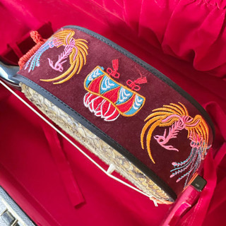 お取り引き決定】三線 本蛇革 ハードケース セット 池武当新垣三線 
