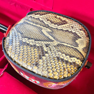 お取り引き決定】三線 本蛇革 ハードケース セット 池武当新垣三線