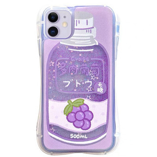 【ネット決済】紫色の流動的砂、アップル11、携帯電話ケース。
