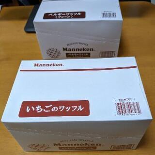 【未開封】Mannekenワッフル（いちご＆プレーン）6個入りx2箱