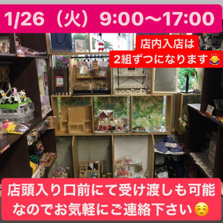 1/26（火）9:00〜17:00の画像