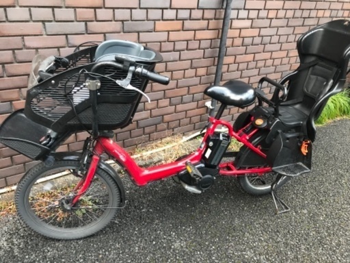 ヤマハパス　キッスミニ　リアつき　電動自転車　3人乗り