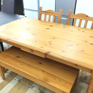 ベンチダイニング4点セット 【トレファク岸和田店】
