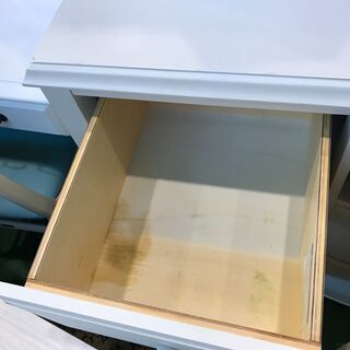 愛品館八千代店】ホワイトアンティーク ワイド3段チェスト 姫系