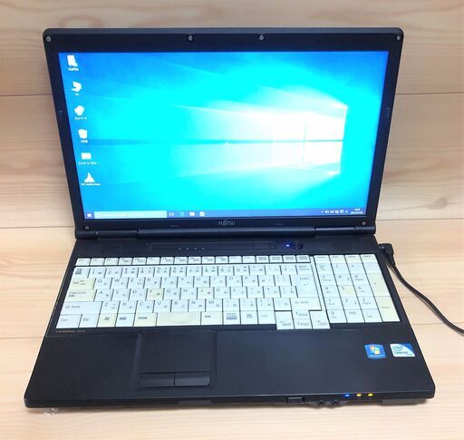 ノートパソコン 中古動作良品 15.6型 富士通 A561/D Celeron 4GB 250GB DVD-ROM Windows10 テンキー libreOffice