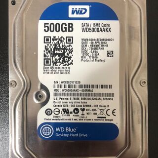 HDD WD 3.5インチ 500GB