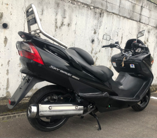 売れました！低走行 スカイウェイブ 250 TypeS タンデムバックレスト着き 売れました！低走行 スカイウェイブ 250 TypeS タンデムバックレスト