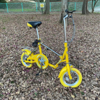 新品 折りたたみ自転車 12インチ(イエロー) (雑1-28)