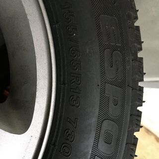 スタッドレスタイヤ　アルミホイール（suzuki純正）付き４本セット　155/65R13（使用期間１ヶ月）