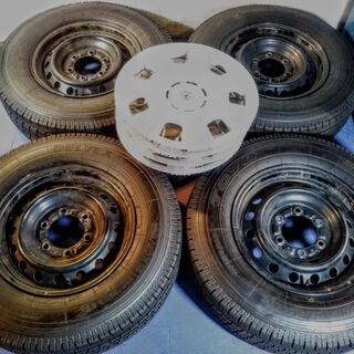 冬 2018年 ハイエース 【~90％富山市/手渡しもOK】200 ハイエース 200系 195/80R15 LT 日本製 TOYO 4本 車検対応 スタッドレス 15インチ