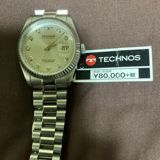 TECHNOS オールステンレス時計 - 時計