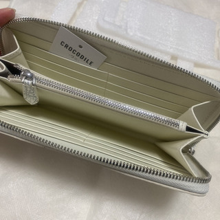クロコダイル目地染め長財布