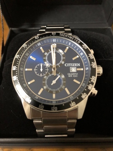 新品‼︎シチズン腕時計クロノグラフブルーフェイス