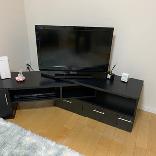 テレビ台 黒　液晶テレビ TOSHIBA