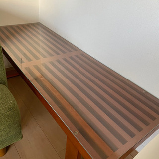 【ネット決済】ガラス木製テーブル
