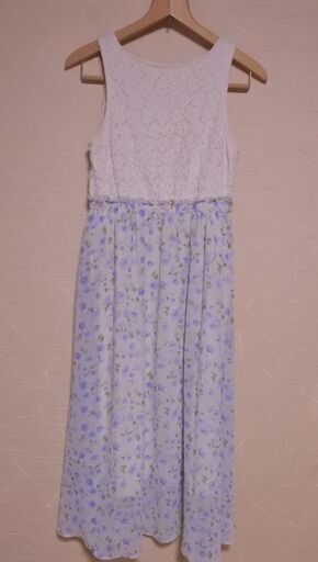 白レース花柄ロングワンピース うめ 甲賀のワンピースの中古 古着あげます 譲ります ジモティーで不用品の処分